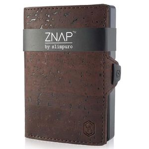 Slimpuro ZNAP, portofel subțire, 12 cărți, compartiment pentru monede, 8, 9 × 1, 8 × 6, 3 cm (L × Î × l), protecție RFID imagine