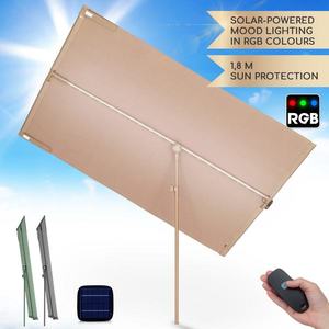 Blumfeldt Bayonne, umbrelă de soare, 130 x 180 cm, poliester, protecție UV 50, LED solar imagine