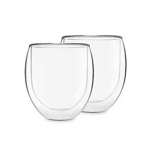 Feelino Set de gheață 2, cești de ceai, set de 2, 320 ml, sticlă borosilicată de înaltă calitate, sigură pentru mașina de spălat vase imagine