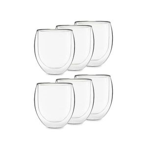 Feelino Ice set, 6 cești de ceai, set de 6, 320 ml, sticlă borosilicată de înaltă calitate, sigură pentru mașina de spălat vase imagine