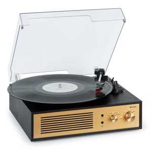Auna Berklee TT Classic, player gramofon, transmisie prin curea, 33 1/3 și 45 RPM, difuzoare stereo imagine