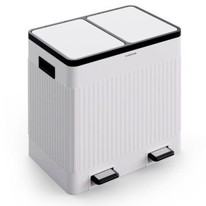 Klarstein Grama 40, coș de gunoi cu pedale, 40 L / 2 x 20 L, silențios, plastic PP, retro imagine