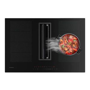 Klarstein Chef-Fusion Down Air System, plită cu inducție + hotă DownAir, 77 cm, 600 m³/h EEC A imagine