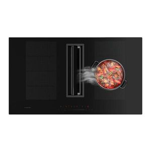 Klarstein Chef-Fusion Down Air System, plită cu inducție + hota DownAir, 90 cm, 600 m³/h EEC A+ imagine