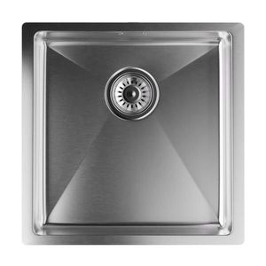 Klarstein TitanSteel Chiuvetă de bucătărie 45 x 45 cm (LxÎ) cu suprafață rezistentă la rugină, zgârieturi și căldură. imagine