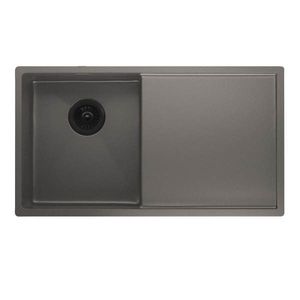 Klarstein Chiuvetă de bucătărie TitanSteel cu scurgere, 79 x 44 cm, oțel inoxidabil, rezistent la zgârieturi, rezistent la căldură imagine