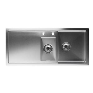 Klarstein Chiuvetă de bucătărie TitanSteel cu scurgere, 100 x 45 cm, oțel inoxidabil, rezistent la zgârieturi, rezistent la căldură imagine