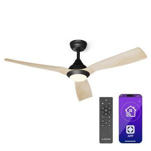 Klarstein Fiji Flow 2 în 1 Smart, ventilator de tavan, Ø 152 cm, lumină LED, telecomandă, control prin aplicație, funcționare în două direcții imagine