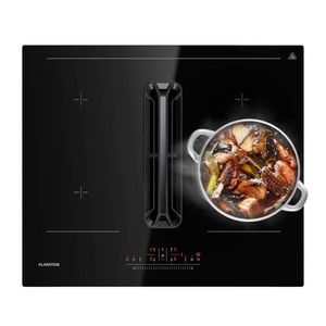 Klarstein Plită cu inducție AirJet 60 Down Air System + DownAir-hota, 10 000 W, 600 m³/h, Boost imagine