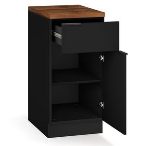 Blumfeldt WoodVista sertar cu blatul de lucru din MDF robust | Uși cu închidere lentă | Mânere din aluminiu imagine