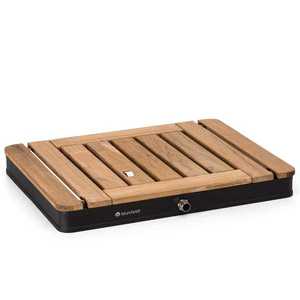 Blumfeldt Sumatra Teak Square, duș de grădină, aluminiu, lemn de tec, mâner. imagine