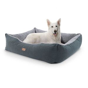 Brunolie Emma, ​​așternut pentru câine, coș pentru câine, lavabil, antiderapant, țesătură respirabilă, saltea față-verso, pernă, dimensiunea L (100 × 30 × 90 cm) imagine