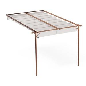 Blumfeldt Pantheon Wall Pergola, Pergolă montată pe perete, 3 x 4 m, oțel vopsit cu pulbere, rezistentă la intemperii imagine