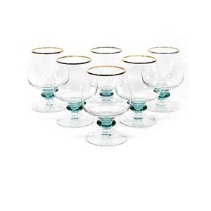 Set 6x pahar de coniac Brendy 280 ml transparent imagine