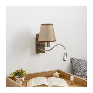Lampă LED de perete Brilagi NUBILA 1xE27/25W/230V + LED/3W crom mat/maro imagine