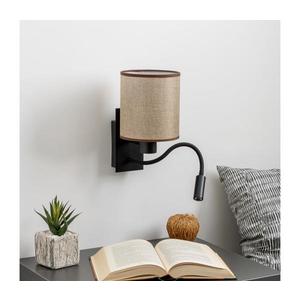 Lampă LED de perete Brilagi NUBILA 1xE27/25W/230V + LED/3W negru/maro imagine