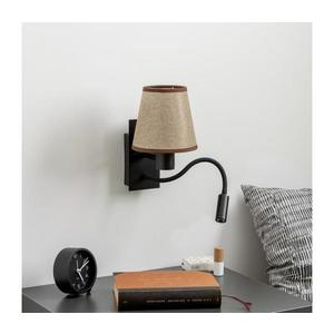 Lampă LED de perete Brilagi NUBILA 1xE27/25W/230V + LED/3W negru/maro imagine