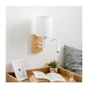 Lampă LED de perete Brilagi NUBILA WOOD 1xE27/25W/230V + LED/3W stejar/alb imagine