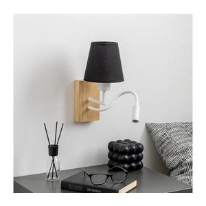 Lampă LED de perete Brilagi NUBILA WOOD 1xE27/25W/230V + LED/3W stejar/negru imagine