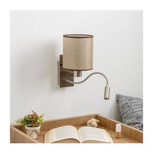 Lampă LED de perete Brilagi NUBILA 1xE27/25W/230V + LED/3W crom mat/maro imagine