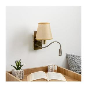 Lampă LED de perete Brilagi NUBILA 1xE27/25W/230V + LED/3W alamă/maro deschis imagine