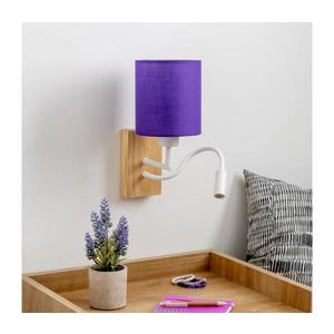 Lampă LED de perete Brilagi NUBILA WOOD 1xE27/25W/230V + LED/3W stejar/mov imagine