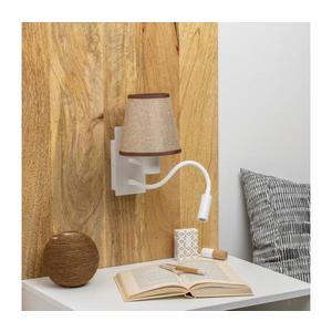 Lampă LED de perete Brilagi NUBILA 1xE27/25W/230V + LED/3W alb/maro imagine