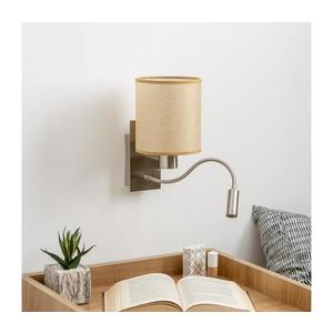 Lampă LED de perete Brilagi NUBILA 1xE27/25W/230V + LED/3W crom mat/maro deschis imagine