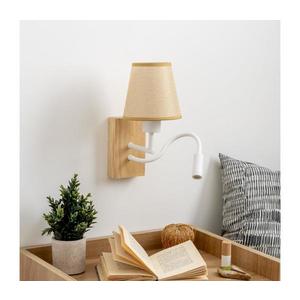 Lampă LED de perete Brilagi NUBILA WOOD 1xE27/25W/230V + LED/3W stejar/maro deschis imagine