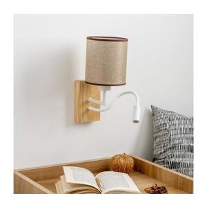 Lampă LED de perete Brilagi NUBILA WOOD 1xE27/25W/230V + LED/3W stejar/maro imagine