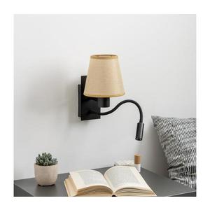 Lampă LED de perete Brilagi NUBILA 1xE27/25W/230V + LED/3W negru/maro deschis imagine