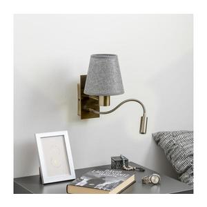 Lampă LED de perete Brilagi NUBILA 1xE27/25W/230V + LED/3W alamă/gri imagine