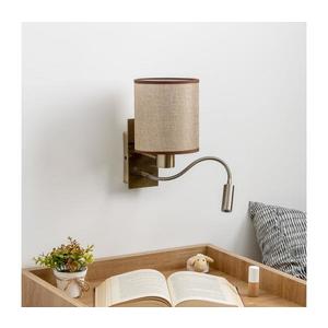 Lampă LED de perete Brilagi NUBILA 1xE27/25W/230V + LED/3W alamă/maro imagine