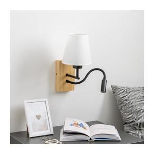 Lampă LED de perete Brilagi NUBILA WOOD 1xE27/25W/230V + LED/3W stejar/alb imagine