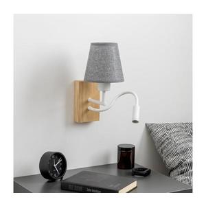 Lampă LED de perete Brilagi NUBILA WOOD 1xE27/25W/230V + LED/3W stejar/gri imagine