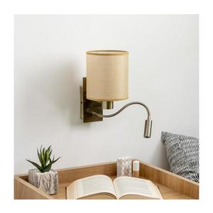 Lampă LED de perete Brilagi NUBILA 1xE27/25W/230V + LED/3W alamă/maro deschis imagine