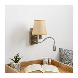 Lampă LED de perete Brilagi NUBILA 1xE27/25W/230V + LED/3W crom mat/maro deschis imagine
