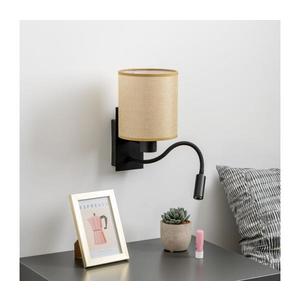 Lampă LED de perete Brilagi NUBILA 1xE27/25W/230V + LED/3W negru/maro deschis imagine