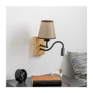 Lampă LED de perete Brilagi NUBILA WOOD 1xE27/25W/230V + LED/3W stejar/maro imagine