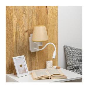 Lampă LED de perete Brilagi NUBILA 1xE27/25W/230V + LED/3W alb/maro deschis imagine