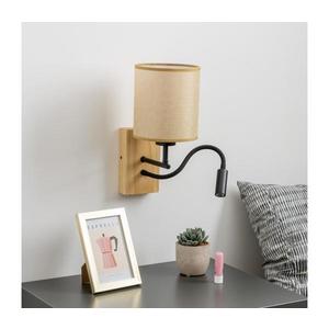 Lampă LED de perete Brilagi NUBILA WOOD 1xE27/25W/230V + LED/3W stejar/maro deschis imagine