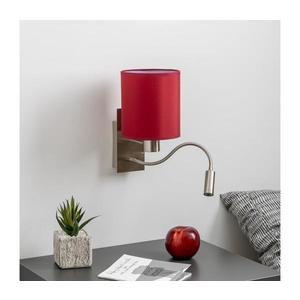 Lampă LED flexibilă de perete Brilagi NUBILA 1xE27/25W/230V + LED/3W crom/roșu Pompeian imagine