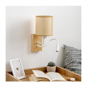 Lampă LED de perete Brilagi NUBILA WOOD 1xE27/25W/230V + LED/3W stejar/maro deschis imagine