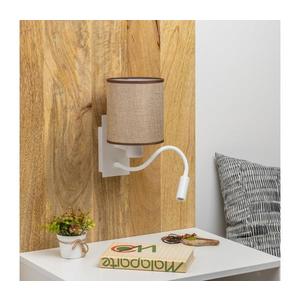 Lampă LED de perete Brilagi NUBILA 1xE27/25W/230V + LED/3W alb/maro imagine