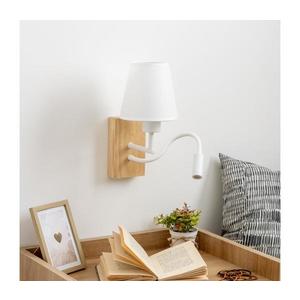 Lampă LED de perete Brilagi NUBILA WOOD 1xE27/25W/230V + LED/3W stejar/alb imagine
