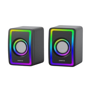 Boxe USB cu retroiluminare RGB 2x3W/5V negru imagine