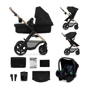 Cărucior de copii combinat 3 în 1 KINDERKRAFT MOOV 2 Pure black + scaun auto MINK PRO imagine