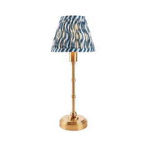 Lampă LED reîncărcabilă dimabilă de masă Endon 114796 BURLEY LED/1, 5W/5V alamă/albastru imagine