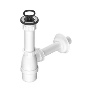 Sifon de lavoar cu l Bruckner DN40 alb/oțel inoxidabil imagine