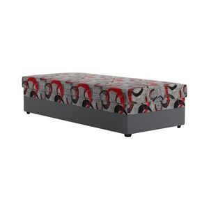 Pat de zi tapițat cu spațiu de depozitare ESTEL 90x200 cm gri imagine